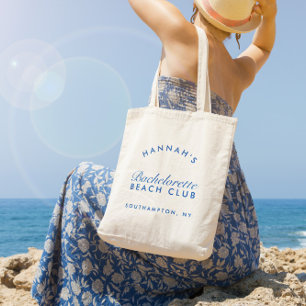 Tote Bag Plage Bachelorette Rétro Moderne Personnalisé