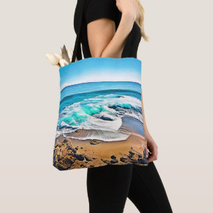 Tote Bag Plage Bliss : Vue océan