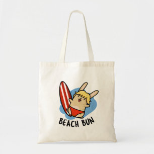 Tote Bag Plage Bun Funny Bunny Pun