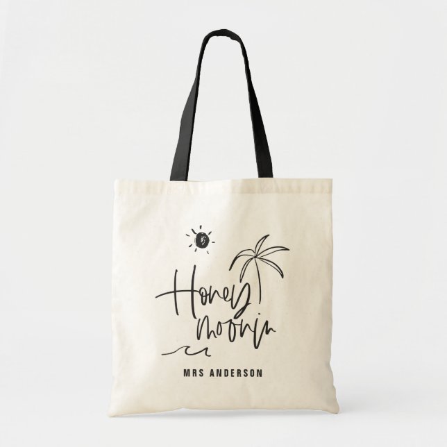 Tote Bag Plage cadeau mariage en lune de miel (Devant)