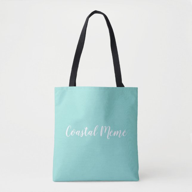 Tote Bag Plage côtière de Mémé Grandma Turquoise (Devant)