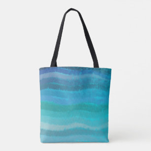 Tote Bag Plage Côtière Vagues Salées Sur Turquoise