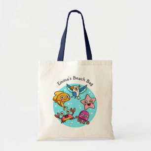 Tote Bag Plage de la mer Créature de bac à sable pour enfan
