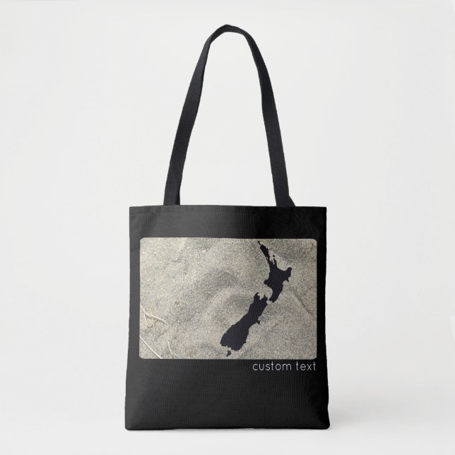 TOTE BAG PLAGE DE SABLE DE NOUVELLE-ZÉLANDE ICONIQUE NOIR N (Devant)