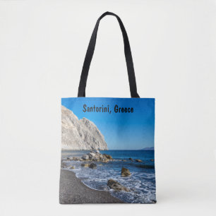 Tote Bag Plage de sable noir