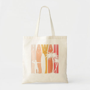 Tote Bag Plage de Sunset Tropical Retro Vintage Hawaii Hawa