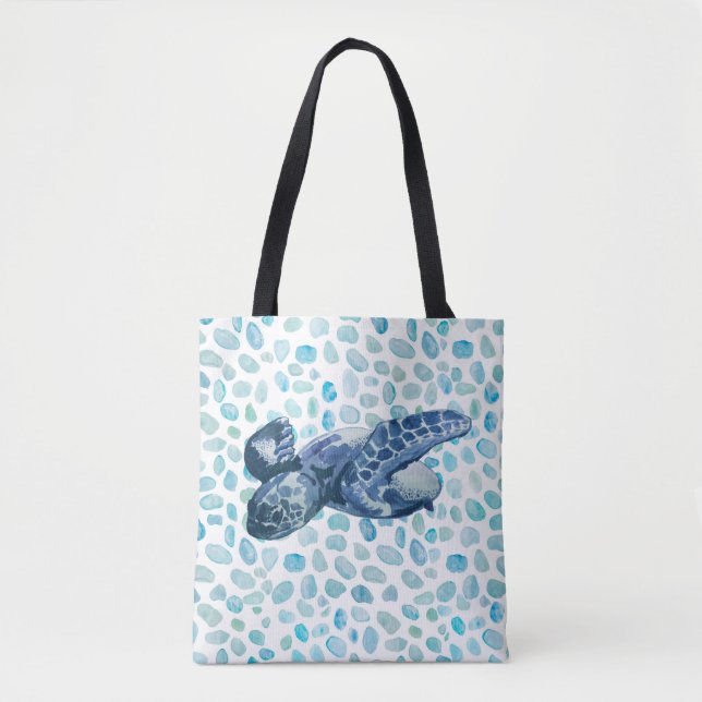 Tote Bag Plage de verre marin Tortue côtière (Devant)
