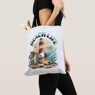Tote Bag Plage de vie personnalisée