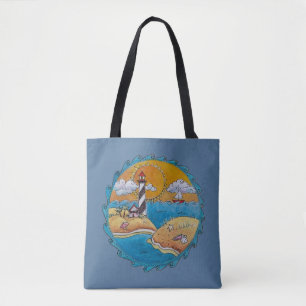 Tote Bag Plage d'été amusant soleil bord de mer côte