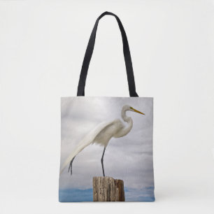 Tote Bag Plage douée du héron Fort Myers, la Floride