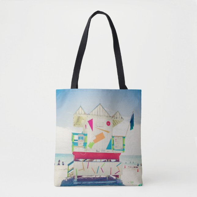 Tote Bag Plage du sud de la tour | de maître nageur, Miami (Devant)