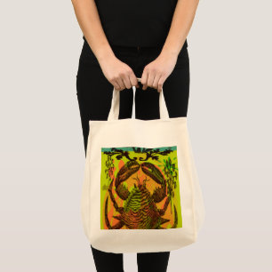 Tote Bag Plage et bol de fruits de mer de crabe
