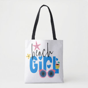 Tote Bag Plage Fun Typographie Vacances