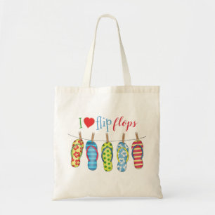 Tote Bag Plage mignonne I Lote Flip Flops mignonne Girly He