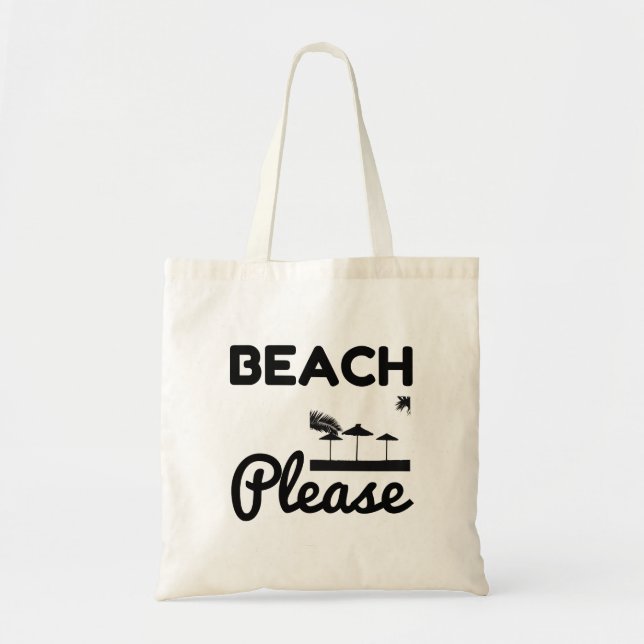 Tote Bag Plage s'il vous plaît (Devant)
