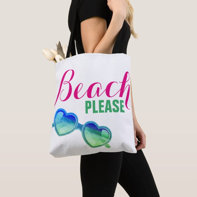 Tote Bag Plage svp bilatérale (De près)