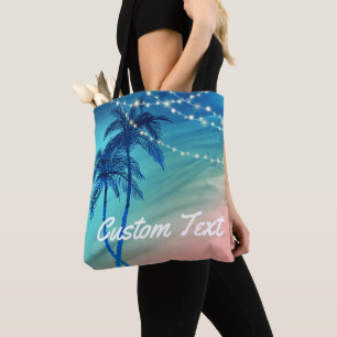 Tote Bag Plage tropicale d'océan d'été de palmiers