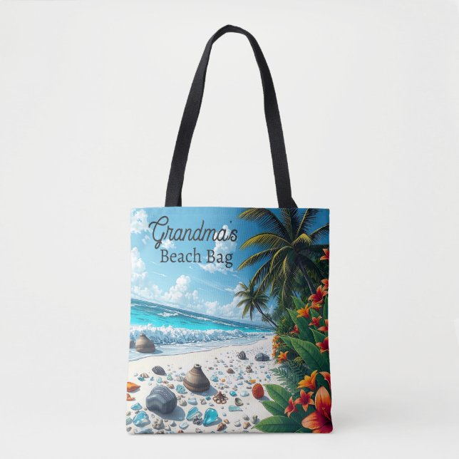 Tote Bag Plage Tropicale Plage Plage Plage Plage Plage Côti (Devant)