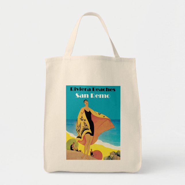 Tote Bag Plages de Riviera ~ San Remo (Devant)