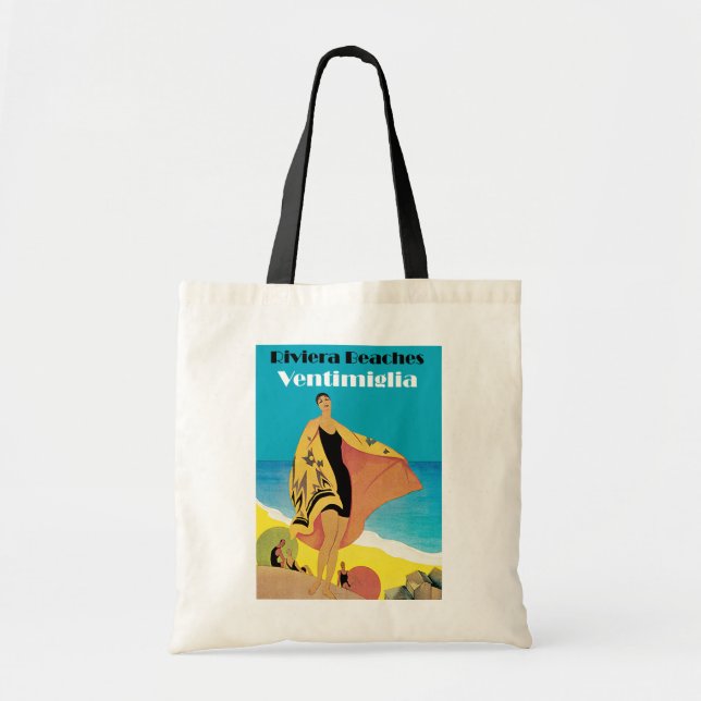Tote Bag Plages de Riviera ~ Ventimiglia (Devant)