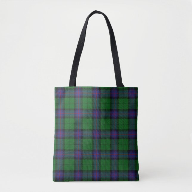 Tote Bag Plaid de tartan écossais d'Armstrong de clan (Devant)