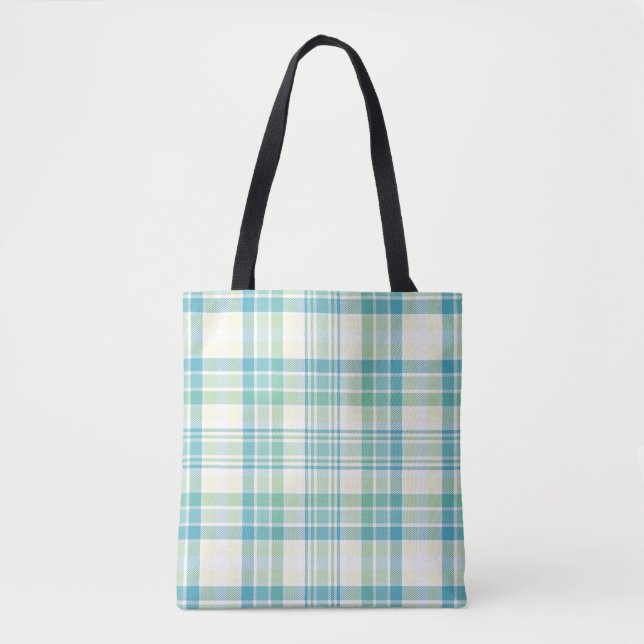 Tote Bag Plaid en pastel (Devant)