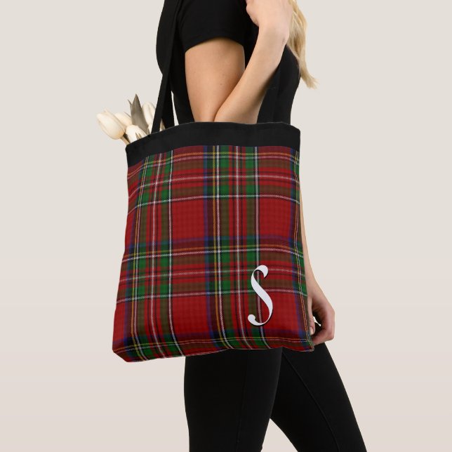 Tote Bag Plaid royal classique de Stewart décoré d'un (De près)