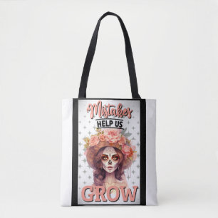 Tote Bag Plaisirs crâne de sucre rose