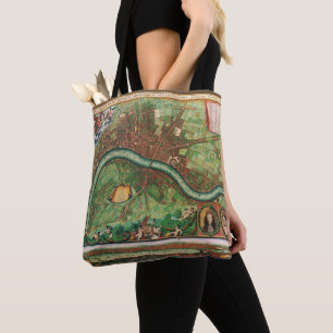 Tote Bag Plan antique des rues de Londres par Johannes de R