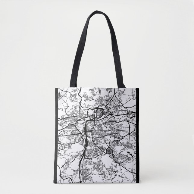 Tote Bag Plan de la ville de Prague en République tchèque (Devant)