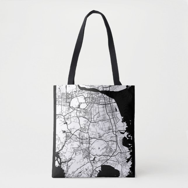 Tote Bag Plan de la ville de Taizhou Chine (Devant)