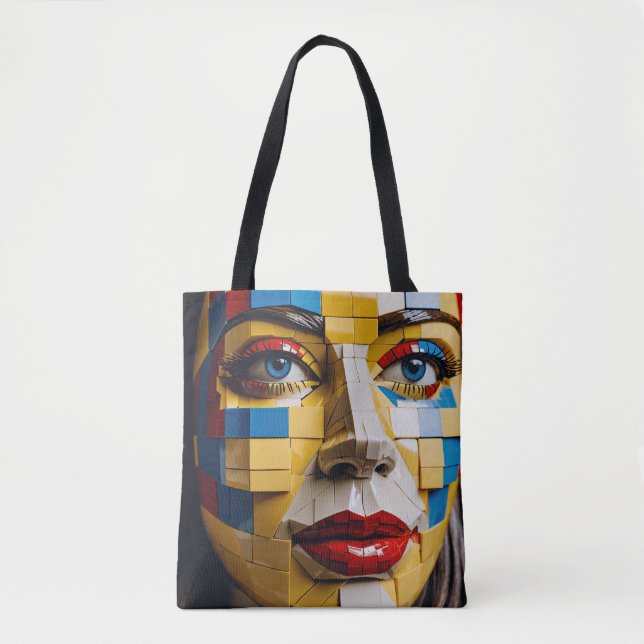Tote Bag "Plan de l'humanité" - Un portrait cubiste (Devant)