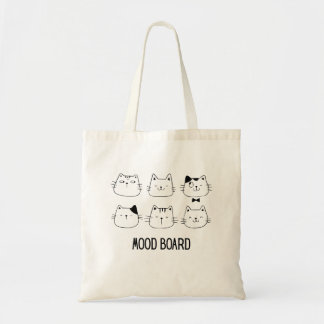 Tote Bag Planche de mood Cute Cat Doodle