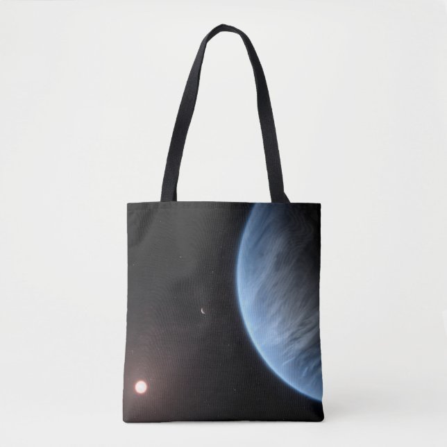 Tote Bag Planète K2-18b, Étoile Hôte Et Planète Accompagnan (Devant)