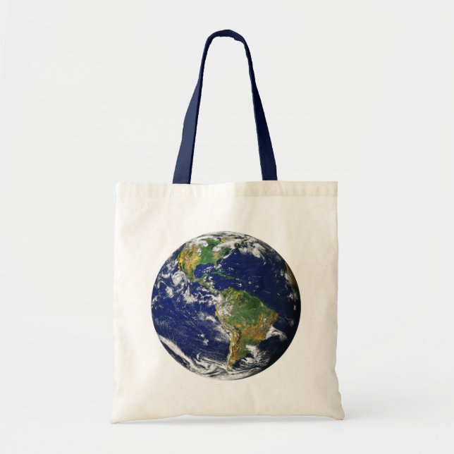 Tote Bag Planète Terre - Le Marbre Bleu (Les Amériques) (Devant)