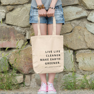 Tote Bag Planète Terre Vivre Vie Nettoyer Terre Plus Vert