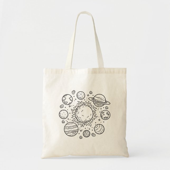 Tote Bag Planètes du système solaire Espace extra-atmosphér (Devant)