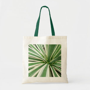 Tote Bag Plante Agave Vert et blanc rayé