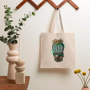 Tote Bag Plante Cactus Dans Un Pot
