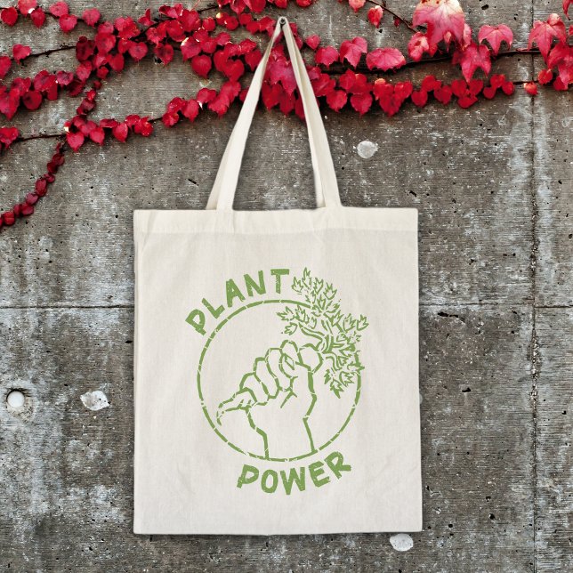 Tote Bag Plante Power (Vegan) (Créateur téléchargé)