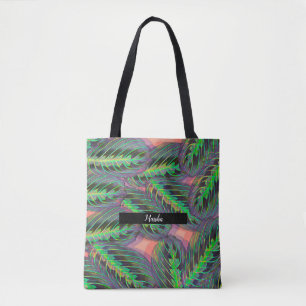 Tote Bag Plantes Calathea Feuillage Motif Feuille