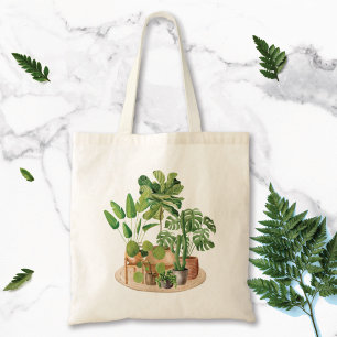Tote Bag Plantes Tropicales Aquarelle