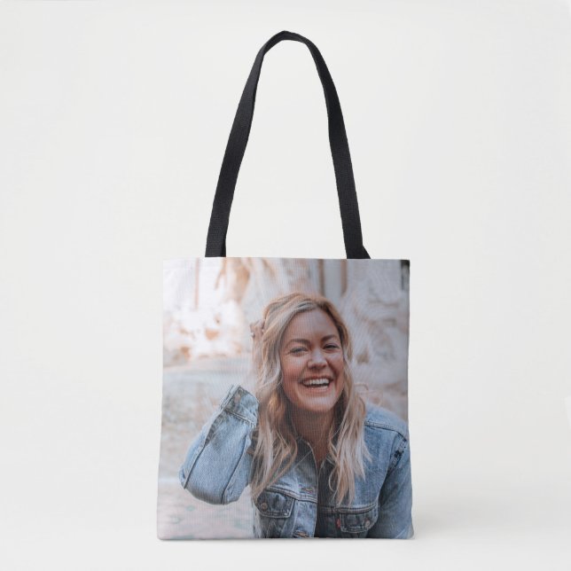 Tote Bag Plaque photo personnalisée (Devant)