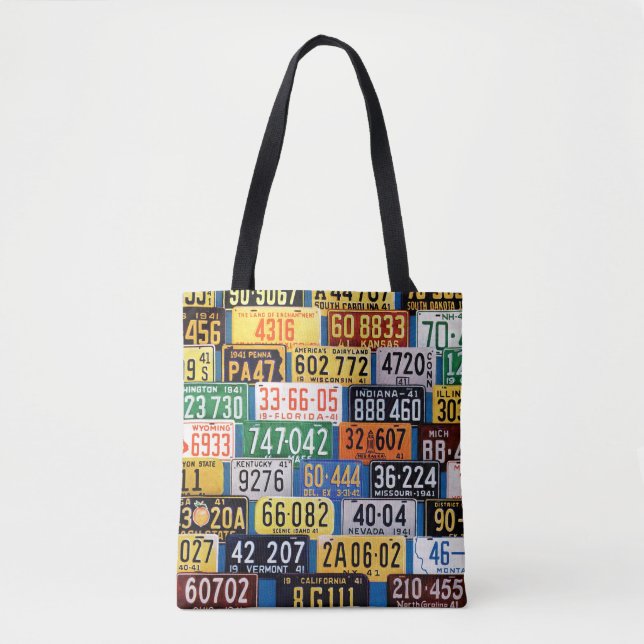 Tote Bag Plaques de licence par H. Wilson Smith (Devant)