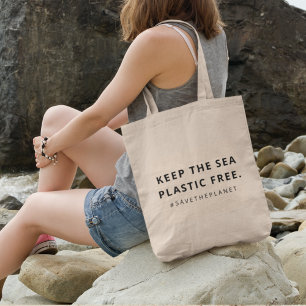 Tote Bag Plastique gratuit   La pollution de la mer sauve l