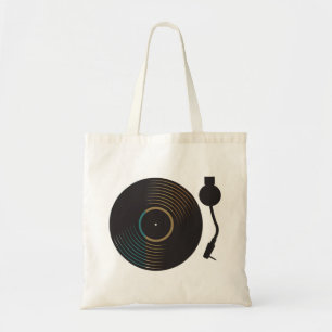 Tote Bag Platine de Vinyle Vintage Minimaliste Musique