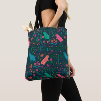 Tote Bag Playful Capybara in the Forest – Tropical Seamless