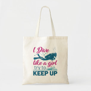 Tote Bag Plongée sous-marine Je plonge comme une fille Ess
