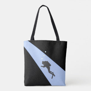 Tote Bag Plongeur en scaphandre gris