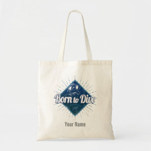 Tote Bag Plongeur rétro Scuba Plongée école Océan Vintage